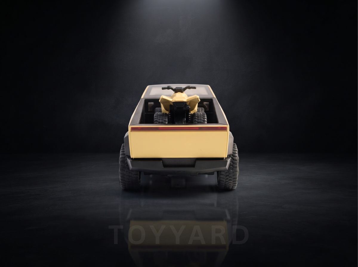 Gold Tesla Cybertruck Diecast Model - Alloy Toy Car