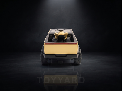 Gold Tesla Cybertruck Diecast Model - Alloy Toy Car