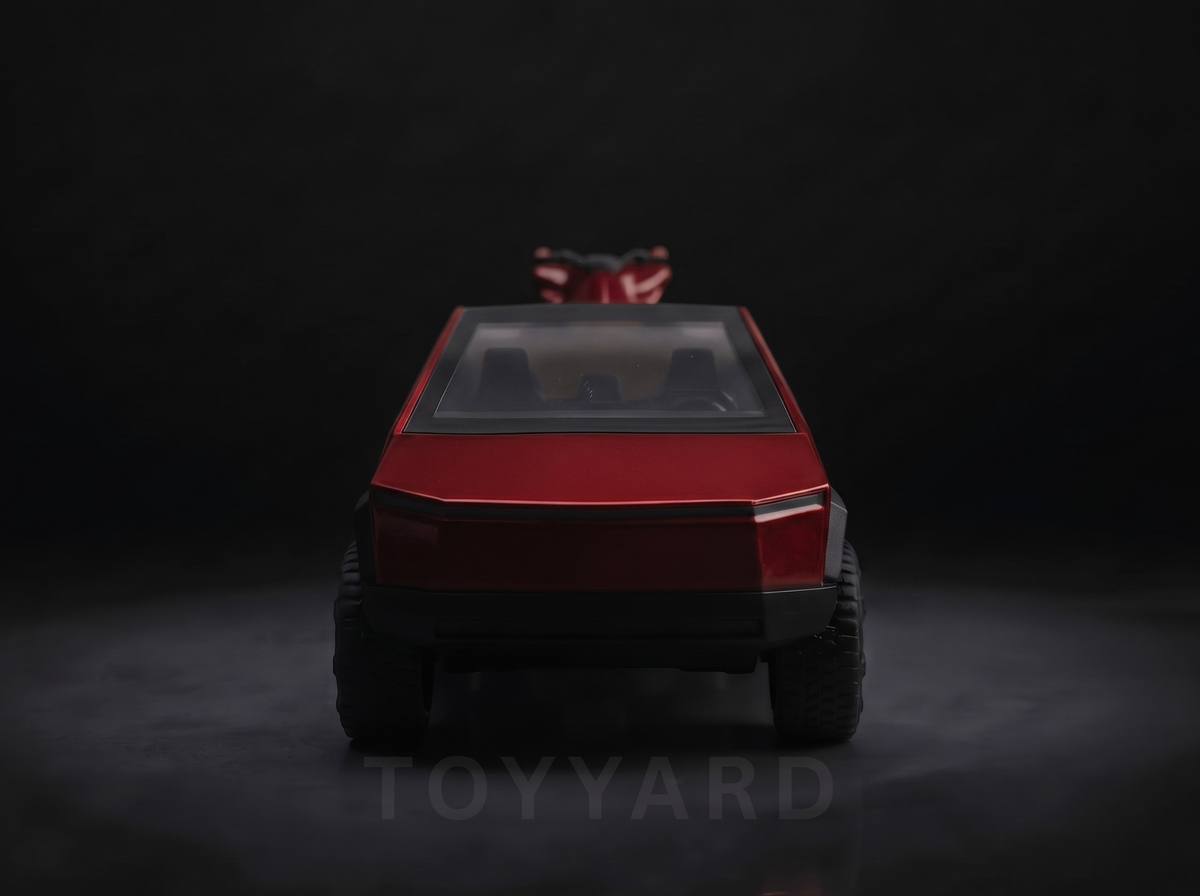 Red Tesla Cybertruck Diecast Model - Alloy Toy Car
