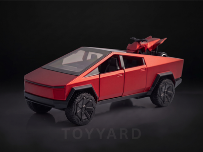 Red Tesla Cybertruck Diecast Model - Alloy Toy Car