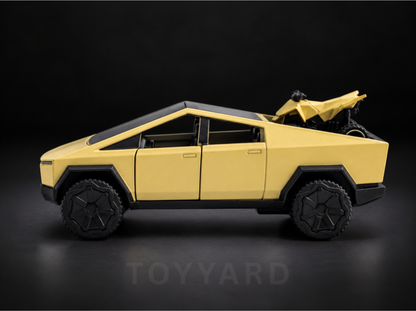 Gold Tesla Cybertruck Diecast Model - Alloy Toy Car