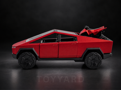 Red Tesla Cybertruck Diecast Model - Alloy Toy Car