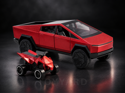 Red Tesla Cybertruck Diecast Model - Alloy Toy Car